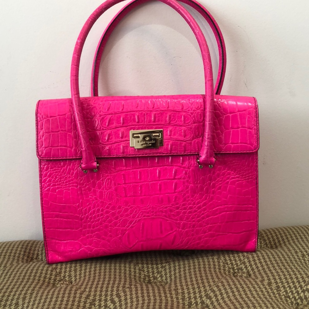 Hot pink orchard valley sinclair ostrich leather
